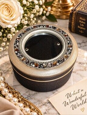 Vintage Sankyo Music Trinket Box Plays “What a Wonderful World”